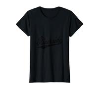 Riverside California Varsity Script Classic Jersey Noir T-Shirt Graphique avec Valeur, Femme, Noir, M