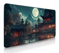 Riverside Tapis de souris pleine lune XL, 30 x 80 cm, pour ordinateur portable, décoration de bureau