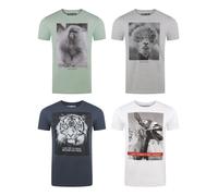 Riverso Hommes T-Shirt Col Rond RIVCHARLY Pack De 4 Coton Été Neuf