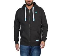 riverso Noah Sweat à Capuche zippé à Capuche pour Homme 60% Coton, Gris, Marron, Vert, Rouge, Bleu, Noir, S M, L XL, 2XL 3XL 4XL 5XL - Noir - XXX-Large