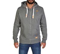 riverso Noah Sweat à Capuche zippé à Capuche pour Homme 60% Coton, Gris, Marron, Vert, Rouge, Bleu, Noir, S M, L XL, 2XL 3XL 4XL 5XL - Gris - XX-Large