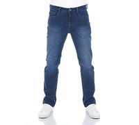 riverso RIVChris Jeans pour homme Coupe droite Coton Denim Stretch Noir Bleu Gris W29 W30 W31 W32 W33 W34 W36 W38, Denim bleu foncé (19400), 33W x 30L