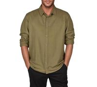 riverso RIVFabrizio Chemise en lin à manches longues pour homme Coupe droite Chemise d'été Uni Blanc Marine Beige Bleu Vert S M L XL XXL 3XL 4XL 5XL