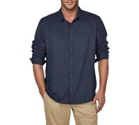 riverso RIVFabrizio Chemise en lin à manches longues pour homme Coupe droite Chemise d'été Uni Blanc Marine Beige Bleu Vert S M L XL XXL 3XL 4XL 5XL