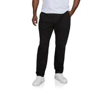 riverso RIVFiete Pantalon chino pour homme - Coupe fuselée - En tissu stretch - Taille élastique - Couleur unie - Noir, beige, vert - Tailles S, M, L, XL, XXL, 3XL, 4XL, 5XL, Noir , 3XL