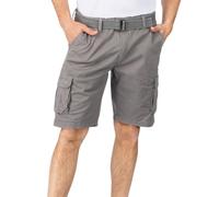 riverso RIVJoko Short cargo stretch pour homme avec ceinture Coupe droite Tailles S M L XL XXL 3XL 4XL 5XL, Gris, XL