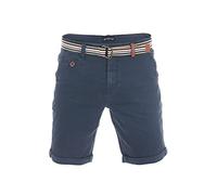 riverso RIVKlaas Short chino pour homme avec ceinture Coupe droite Bermuda stretch Vert Rouge Bleu Beige Gris 30 31 32 33 34 36 38 40 42 44 46, Bleu foncé (59400), 46