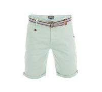 riverso RIVKlaas Short chino pour homme avec ceinture Coupe droite Bermuda stretch Vert Rouge Bleu Beige Gris 30 31 32 33 34 36 38 40 42 44 46, Vert moyen (52301), 44