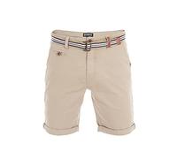 riverso RIVKlaas Short chino pour homme avec ceinture Coupe droite Bermuda stretch Vert Rouge Bleu Beige Gris 30 31 32 33 34 36 38 40 42 44 46, Beige moyen (60301), 46
