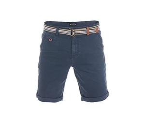 riverso RIVKlaas Short chino pour homme avec ceinture Coupe régulière Bermuda stretch Vert Rouge Bleu Beige Gris 30 31 32 33 34 36 38 40 42 44 46, 44