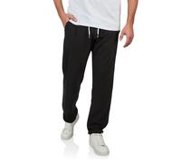 Riverso RIVMarco Pantalon en lin pour homme Regular Fit RIVMarco Pantalon d'été décontracté Uni Blanc, beige, olive, bleu ou noir Taille S, M, L, XL, XXL, 3XL, 4XL ou 5XL, Noir , 4XL