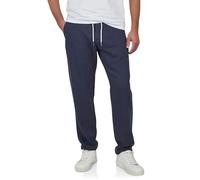 Riverso RIVMarco Pantalons longs pour homme, coupe normale, pantalons d'été pour les loisirs, couleur unie, blanc, beige, olive, bleu, noir, tailles S, M, L, XL, XXL, 3XL, 4XL, 5XL, bleu marine, XXL