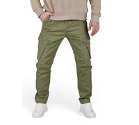 riverso RIVNick Pantalon cargo long pour homme - Coupe fuselée - Avec poches - Stretch - Noir, vert, beige, marron - Tailles 30, 31, 32, 33, 34, 36, 38, 40, 42, Ivy Olive, 38
