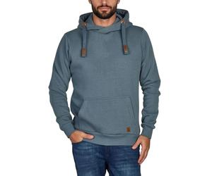 Riverso RIVniklas Pull à capuche pour homme avec capuche et poche kangourou, col croisé régulier, uni, coton, gris, marron, vert, rouge, bleu, noir, S, M, L, XL, 2XL, 3XL, 4XL, 5XL, Bleu trouble, 3XL