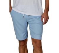 riverso RIVOliver Short d'été en lin pour homme, coupe régulière, bermuda, longueur genou, uni, blanc, bleu, bleu marine, beige, noir, vert, S, M, L, XL, XXL, 3XL, 4XL, 5XL, bleu, M