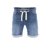 riverso RIVPaul Short en jean stretch pour homme - Avec cordon de serrage - Coupe droite - Bermuda d'été - Denim - Couleur unie - Noir - Bleu - Gris - 30, 31, 32, 33, 34, 36, 38, 40, 42, 44, 46