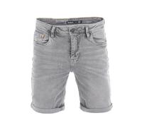 riverso RIVUdo Short en jean stretch pour homme - Coupe droite - Bermuda d'été - Couleur unie - Gris - Bleu - Noir - Tailles 30, 31, 32, 33, 34, 36, 38, 40, 42, 44, 46, Grey Denim (G104), 44