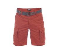 riverso Short Cargo RIVJakob pour Homme - Regular - Bermuda - 100% Coton - avec Ceinture - Noir - Camouflage - Beige Olive - Vert Olive - Vert - Bleu - Rouge