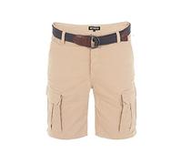 riverso Short Cargo RIVJakob pour Homme - Regular - Bermuda - 100% Coton - avec Ceinture - Noir - Camouflage - Beige Olive - Vert Olive - Vert - Bleu - Rouge