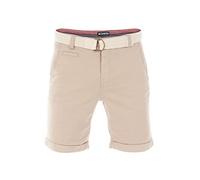 riverso Short chino d'été pour homme avec ceinture, coupe droite RIVHenry Bermuda stretch bleu marine, rouge, vert, orange, beige, gris, 30, 31, 32, 33, 34, 36, 38, 40, 42, 44, 46, Sahara, beige sable