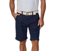riverso Short Chino RIVHenry pour Homme - Ceinture, Bermuda Short, Court, 98% Coton - Bleu Clair, Bleu foncé, Navy, Rouge, Vert, Orange, Beige, Gris - W30 - W42 - Bleu Marine Foncé (19400) - W 36