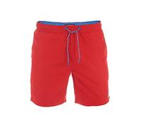 riverso Short de Bain RIVDavid pour Homme - Short de Sport d'été avec Cordon de Serrage - 100% Polyester - Noir Bleu Rouge Vert - S M L XL XXL 3XL 4XL 5XL - Rouge - X-Large