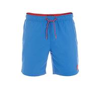riverso Short de Bain RIVDavid pour Homme - Short de Sport d'été avec Cordon de Serrage - 100% Polyester - Noir Bleu Rouge Vert - S M L XL XXL 3XL 4XL 5XL - Bleu - XX-Large