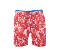 riverso Short de bain RIVKai pour homme - Short d'été - Avec cordon de serrage - Imprimé - 100 % polyester - Cherry Red Bright Royal Blue, XXX-Large