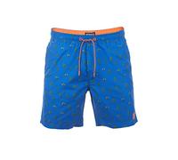 riverso Short de bain RIVKai Short de bain pour homme - Short de sport - Imprimé avec cordon de serrage - 100 % polyester, Bright Royal Blue Shiny Orange (59000), S