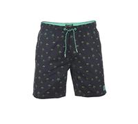 riverso Short de bain RIVKai Short de bain pour homme - Short de sport - Imprimé avec cordon de serrage - 100 % polyester, Noir/vert flashy (64005), XXX-Large