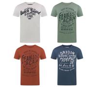 Riverso T-Shirt Homme Coton Regular Fit RIVLEON 4 Pièces Pack Col Rond Court
