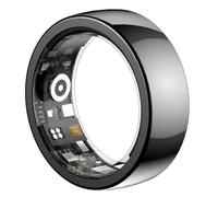 RIVERSONG Smartring Trinity Noir Taille 10 - Nano-Céramique Bague Connectée Homme Femme pour Android iOS Trackers d'activité - Anneau Connecté Cardio avec Podomètre et Suivi de Sommeil - Etanche IP67