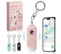 RiverStone alarme de sécurité personnelle 130dB avec Air Tag traceur Apple Find My seulement iOS (14.5+). Sirène d'urgence auto défense anti agression violence, anti kidnapping, idéal rentrée scolaire