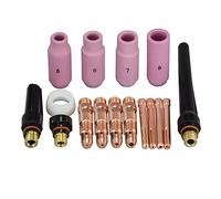 RIVERWELD 16 pièces corps de pince TIG 10N30 10N31 10N32 10N28 406488 pinces TIG capuchons arrière 57Y02 57Y03 57Y04 alumine 10N46 10N47 10N48 10N49 joint de tasse 18CG Kit adapté WP 17 18 26