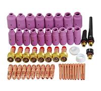 RIVERWELD 51pcs lentille de gaz TIG 45V24 45V25 45V26 45V27 corps de pince 10N30 10N31 10N32 10N28 buse d'alumine 10N46 10N47 10N48 54N14 54N15 Kit de consommables pour QQ300 PTA DB SR WP 17 18 26