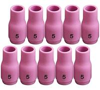 RIVERWELD Accessoires de chalumeau de soudage TIG - Gobelets céramiques à base d'alumine pour soudage TIG - Buse 13N09 5# Orifice 8.0mm - Adaptées pour PTA SR DB WP 9 17 18 20 25 26 - Pack de 10