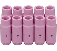 RIVERWELD Buse en alumine et cuves céramiques pour soudure TIG Buses 10N47, 7# avec orifice de 11,0mm - Pour chalumeau de soudure TIG QQ300, PTA, DB, SR, WP 17, 18, 26 - Pack de 10