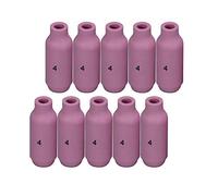 RIVERWELD Buse en alumine et cuves céramiques pour soudure TIG Buses 10N50, 4# avec orifice de 6,5mm - Pour chalumeau de soudure TIG QQ300, PTA, DB, SR, WP 17, 18, 26 - Pack de 10