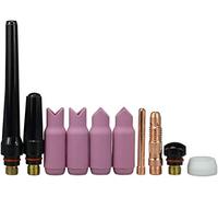 RIVERWELD Buses en Alumine Coupes en Céramique TIG Extérieur et Intérieur 90º 10N50 6,5mm Corps de Collet 10N23 10N31 1,6mm 57Y02 18CG kit pour SR WP 17 18 26 Torche de Soudage TIG 10pcs