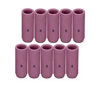 RIVERWELD Buses TIG en alumine avec coupelles de protection en céramique 10N46 8# orifice de 12,5 mm et diamètre D12,5 x 47 mm pour torche de soudage TIG QQ300 PTA DB SR WP 17 18 26 Lot de 10