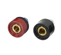 RIVERWELD Câble pour Torche de Soudage TIG Prise du Connecteur de Soudage DKZ35-50 315A Connecteur Raccord Rapide style Dinse en de Couleur Rouge et Noire 2 pièces