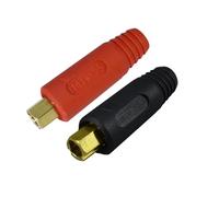 RIVERWELD Câble pour Torche de Soudage TIG Prise du Connecteur de Soudage EDKL10-25 200A Connecteur Raccord Rapide style Dinse en Couleur Rouge et Noire 2 pièces