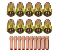 RIVERWELD Corps de Collet pour Diffuseur de Gaz Compact TIG 17GL332 10N24S 2.4mm Kit d'assortiment pour QQ300 PTA DB SR WP 17 18 26 Torche de Soudage TIG 20pcs