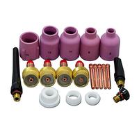 RIVERWELD Corps de Collet pour Diffuseur de Gaz TIG 10N 45V Jumbo Grand Diamètre Buses en Céramique D'alumine 57N75 57N74 53N88 53N87 53N89 pour SR WP 17 18 26 Torche de soudage TIG 20pcs