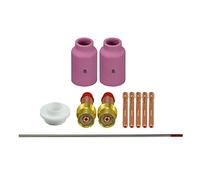 RIVERWELD Corps de Collet pour Diffuseur de Gaz TIG 45V26 13N24 2,4mm Grand Diamètre Buses Céramique D'alumine Électrode de tungstène 2% thorium pour SR WP 17 18 26 Torche de Soudage TIG 11pcs