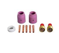 RIVERWELD Corps de Collet pour Diffuseur de Gaz TIG 45V44 13N23 2,4mm Buses en Alumine Coupes en Céramique 53N61S #8 12,5mm kit d'assortiment pour SR WP 9 20 25 Torche de Soudage TIG 10pcs