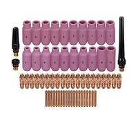 RIVERWELD Corps de collet TIG 10N22 10N30, 10N23 10N31, 10N24 10N32, 10N25 10N28, 54N20 406488 buses en céramique d'alumine 10N pour QQ300 PTA DB SR WP 17 18 26 Torche de soudage TIG 63pcs