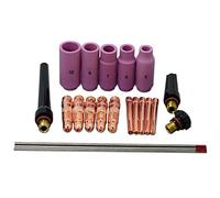 RIVERWELD Corps de Collet TIG Buses en Céramique D'alumine 10N série Électrode de tungstène pour soudage TIG à 2% de thorium WT20 pour QQ300 PTA DB SR WP 17 18 26 Torche de soudage TIG 22pcs