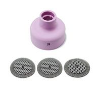 RIVERWELD Coupelle Céramique en Alumine de forme Champagne pour TIG R Type 53NACN -24# 24mm Écran TIG 53NAbSP3 24# pour QQ300 PTA DB SR WP 9 17 18 20 25 26 Torche de Soudage TIG 4pcs