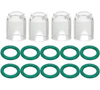 RIVERWELD Coupes en Verre Transparent Buse en Quartz 53N61 7# 11.0mm Orifice pour SR WP 9 17 18 20 25 26 Torche de Soudage TIG 14pcs